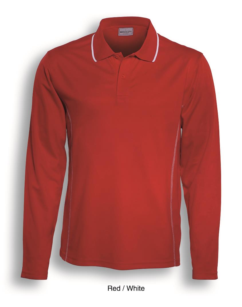 Bocini Unisex Stitch Feature Essentials Polo Long Sleeve (BOCCP0912)