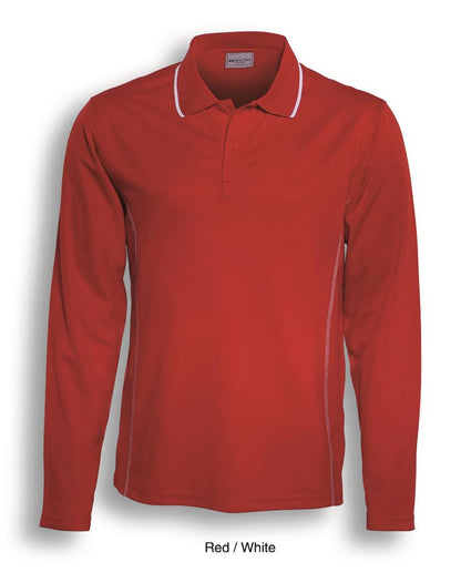 Bocini Unisex Stitch Feature Essentials Polo Long Sleeve (BOCCP0912)