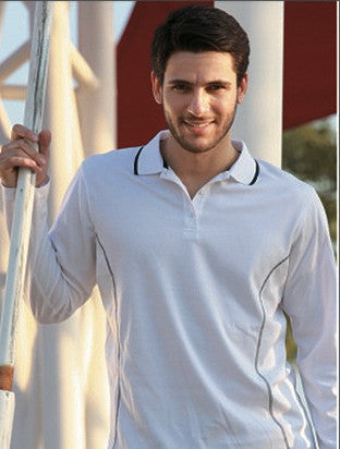 Bocini Unisex Stitch Feature Essentials Polo Long Sleeve (BOCCP0912)