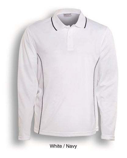 Bocini Unisex Stitch Feature Essentials Polo Long Sleeve (BOCCP0912)