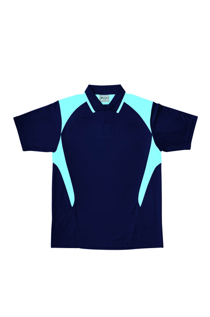Bocini Unisex Honey Comb Contrast Panel Polo Short Sleeve (BOCCP1215)