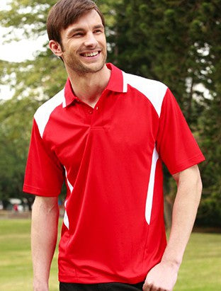 Bocini Unisex Honey Comb Contrast Panel Polo Short Sleeve (BOCCP1215)