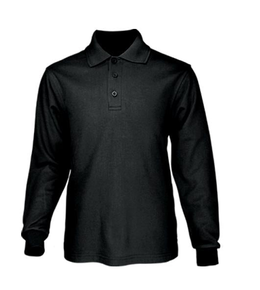 Bocini Unisex Plain Colour Poly Face Cotton Backing Polo Long Sleeve (BOCCP1604)