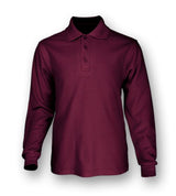 Bocini Unisex Plain Colour Poly Face Cotton Backing Polo Long Sleeve (BOCCP1604)