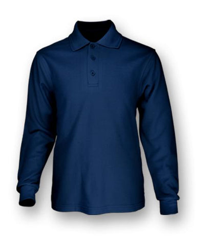 Bocini Unisex Plain Colour Poly Face Cotton Backing Polo Long Sleeve (BOCCP1604)