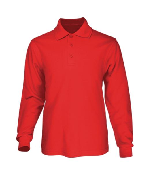 Bocini Unisex Plain Colour Poly Face Cotton Backing Polo Long Sleeve (BOCCP1604)