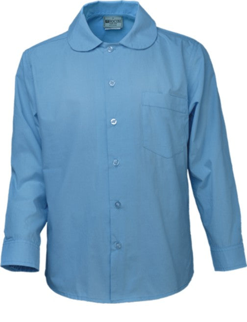 Bocini Girls Peter Pan Collar School Shirt Long Sleeve (BOCCS1461)