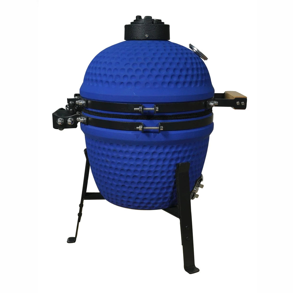 Kamado Moe Classic 13″ Blue — Blue finish with tall stand.