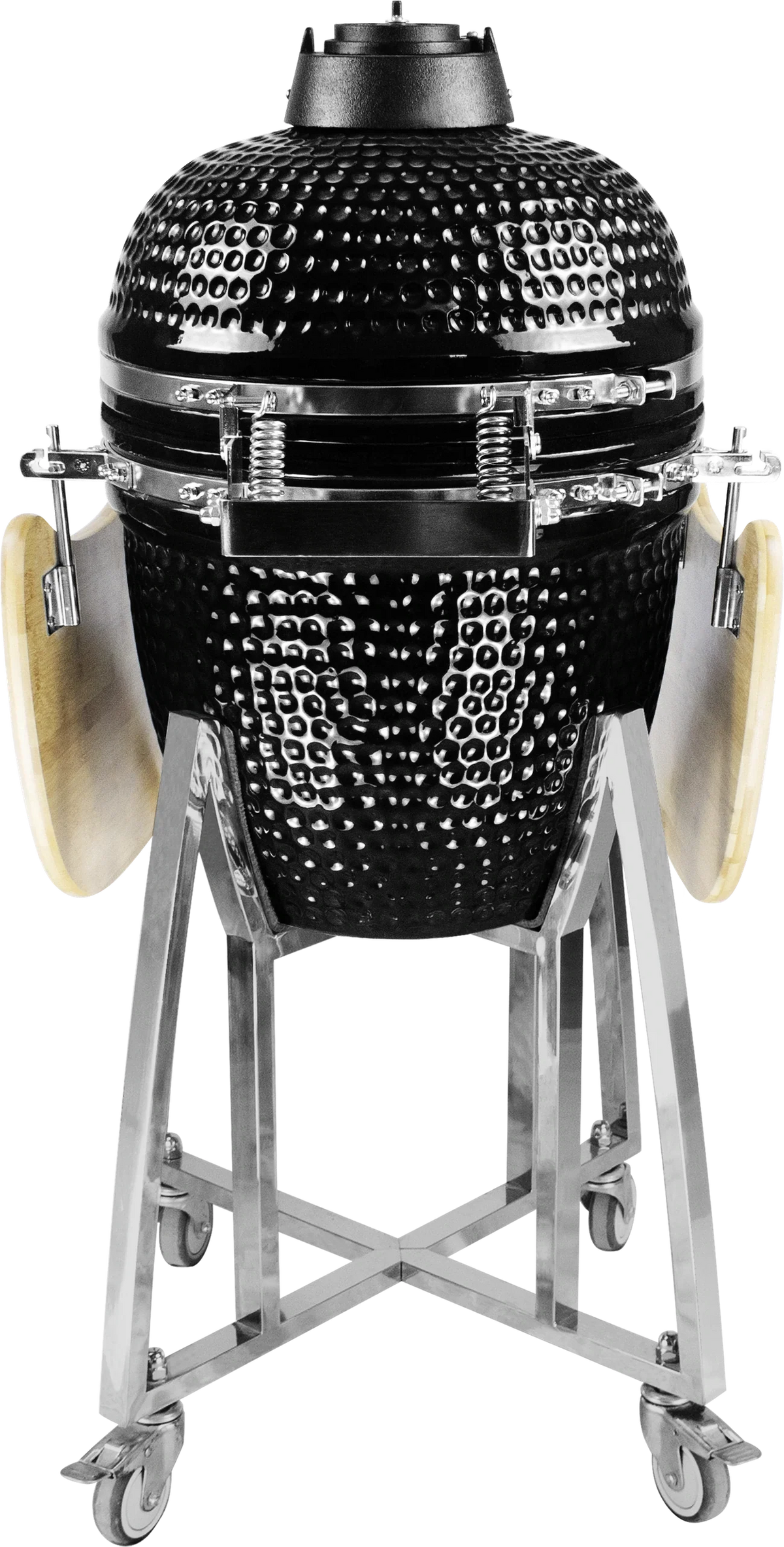 Kamado Moe Classic 18″ Black — Rear view with lid closed.