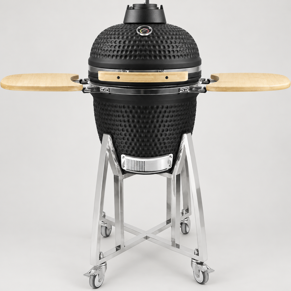 Kamado Moe classic 18″ Black Matt — AI finish illustration; source-model reference.