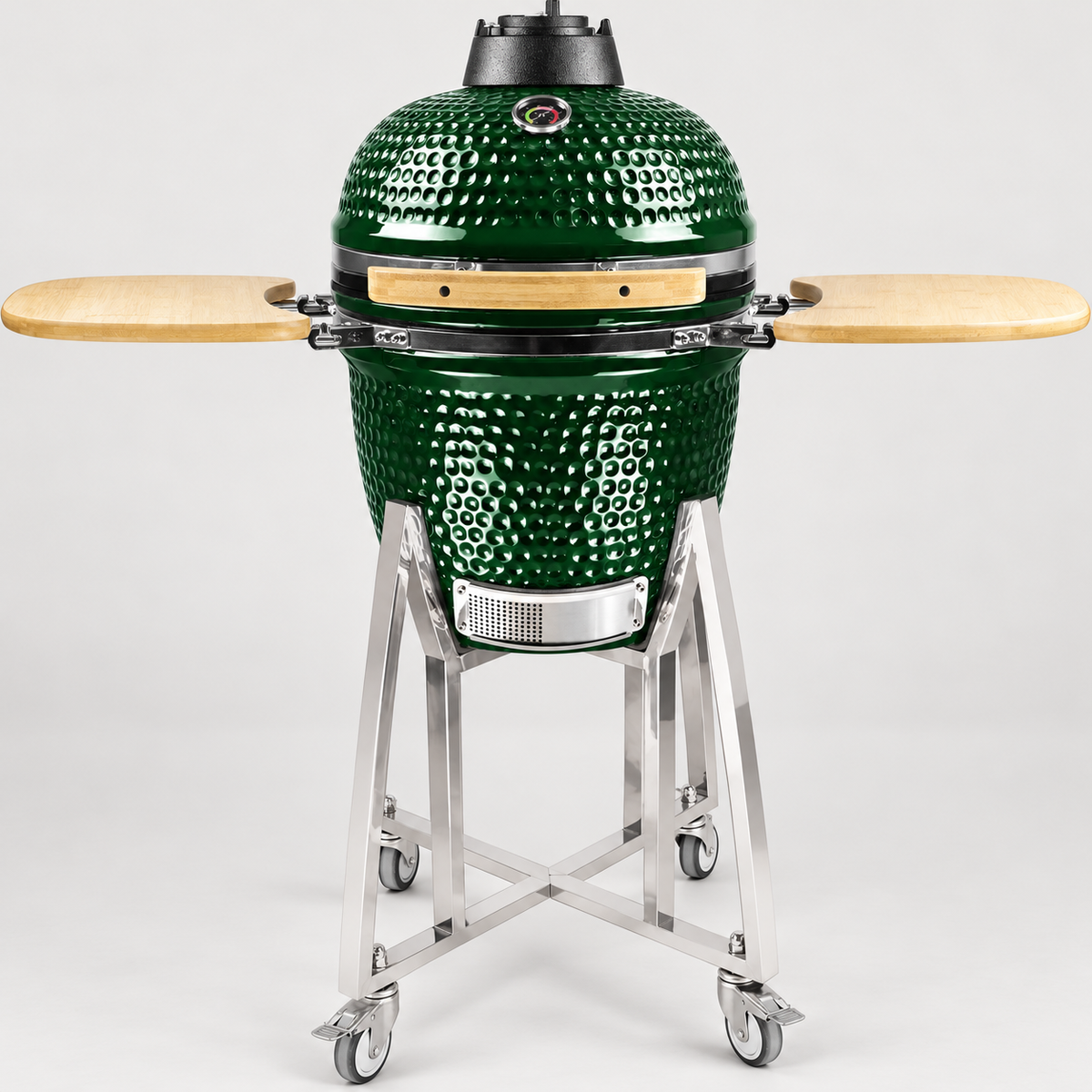 Kamado Moe classic 18″ Green Gloss — AI finish illustration; source-model reference.