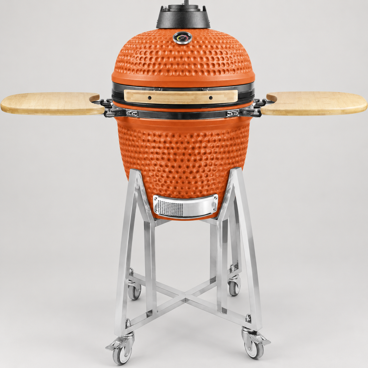 Kamado Moe classic 18″ Orange Matt — AI finish illustration; source-model reference.