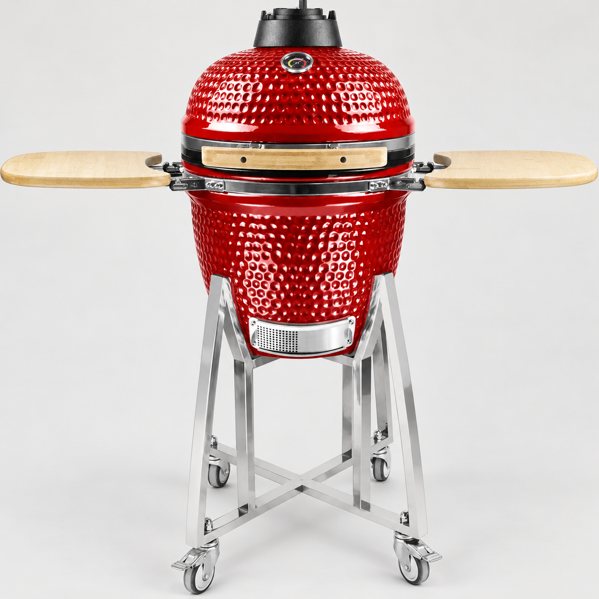 Kamado Moe classic 18″ Red Gloss — AI finish illustration; source-model reference.