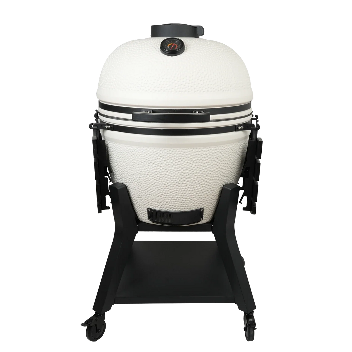 Kamado Moe Orange Peel 27″ White — Product view.
