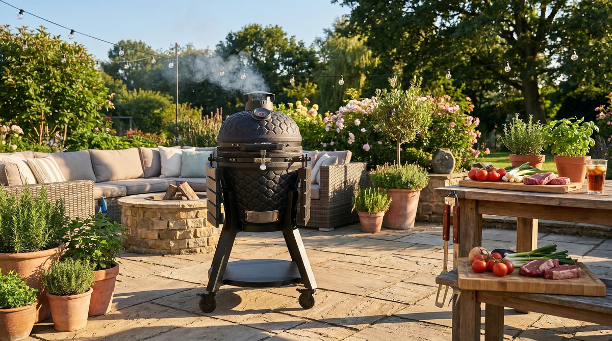 Kamado Moe Ultra Honeycomb range — manufacturer supplied outdoor lifestyle illustration, view 118.