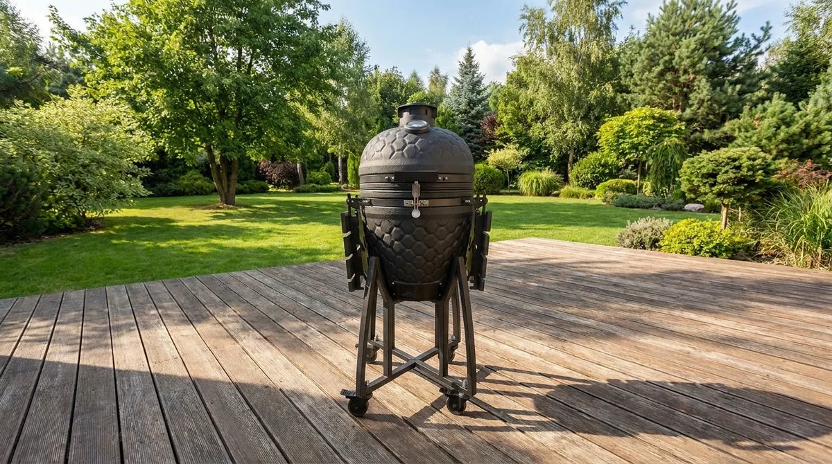 Kamado Moe Ultra Honeycomb range — manufacturer supplied outdoor lifestyle illustration, view 120.