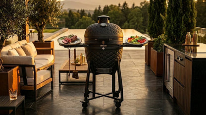 Kamado Moe Ultra Honeycomb range — manufacturer supplied outdoor lifestyle illustration, view 124.