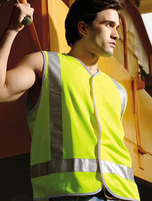Bocini Hi Vis Unisex Vest with Reflective Tape (BOCSJ0322)