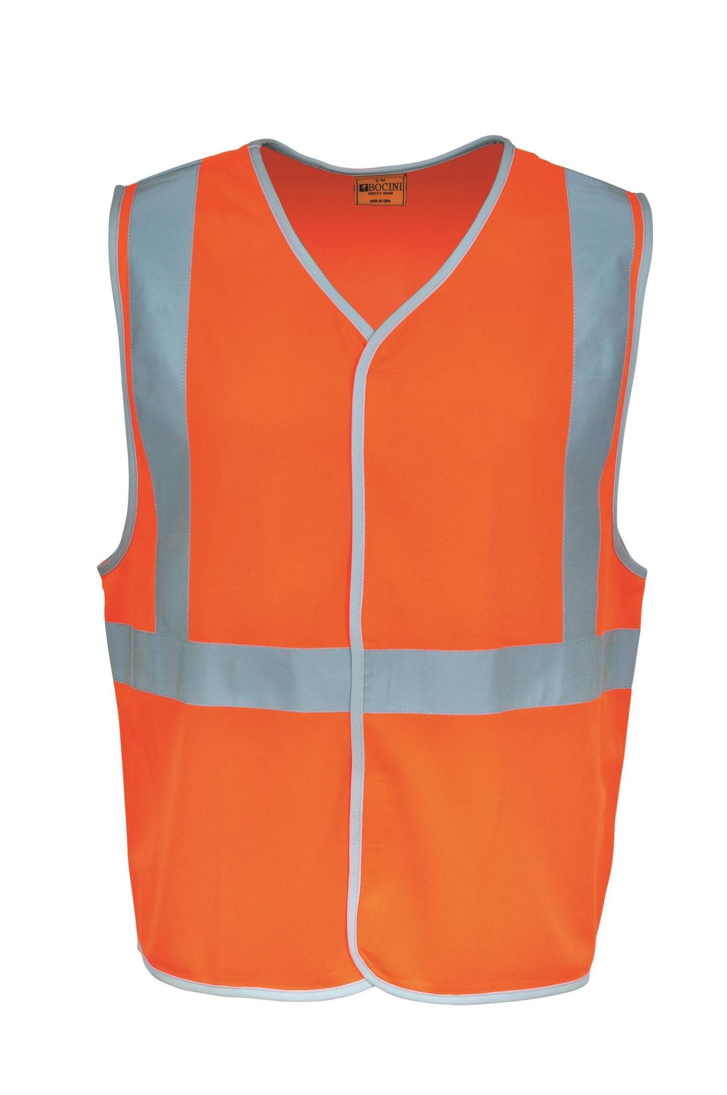 Bocini Hi Vis Unisex Vest with Crossing Tape (BOCSJ0323)