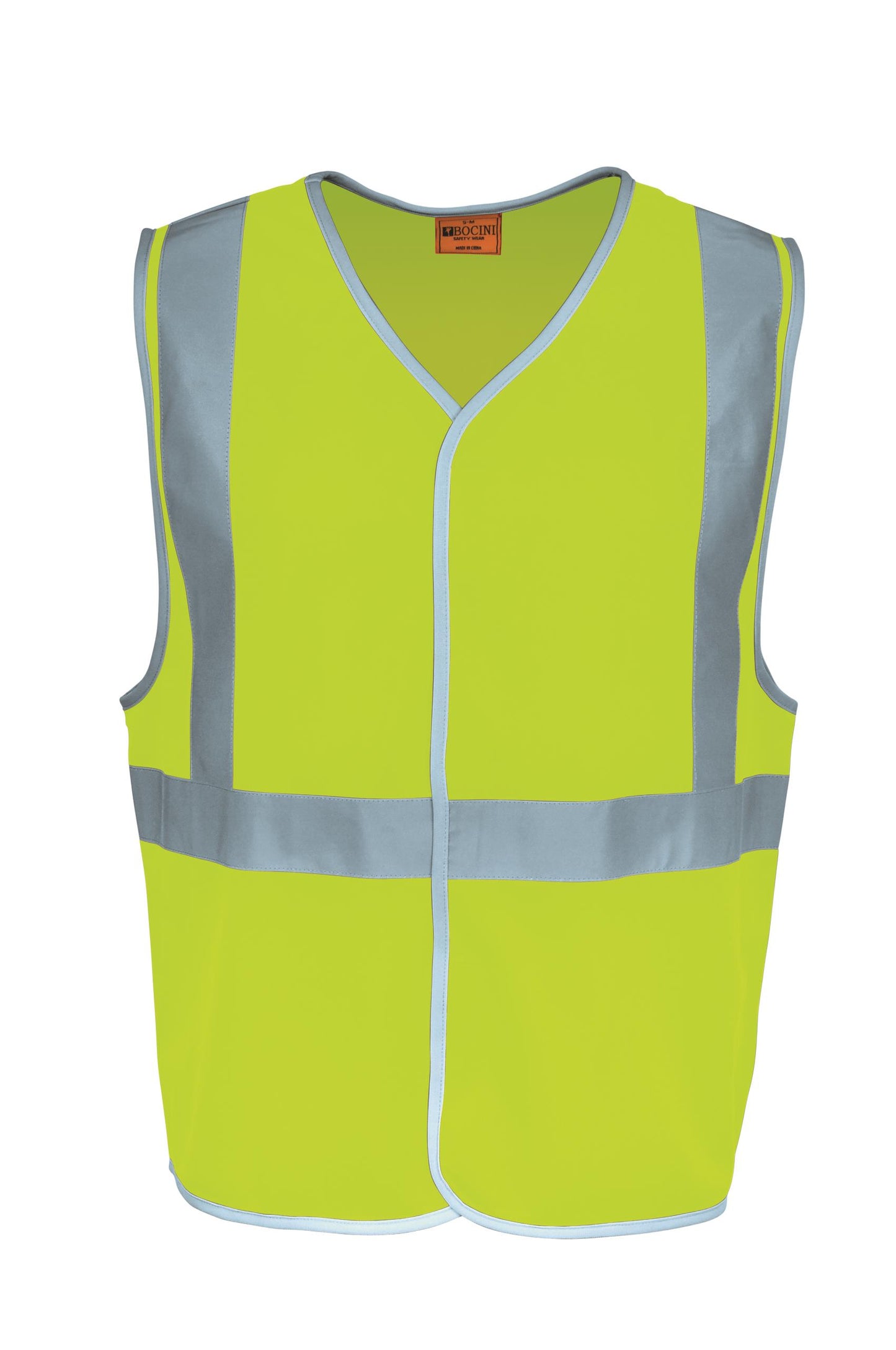 Bocini Hi Vis Unisex Vest with Crossing Tape (BOCSJ0323)