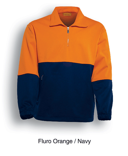 Bocini Hi Vis Unisex 1/2 Zip Safety Fleece Jumper (BOCSJ0411)
