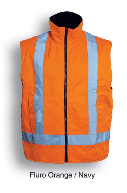 Bocini Hi Vis Unisex Reversible Vest with Reflective Tape (BOCSJ0428)