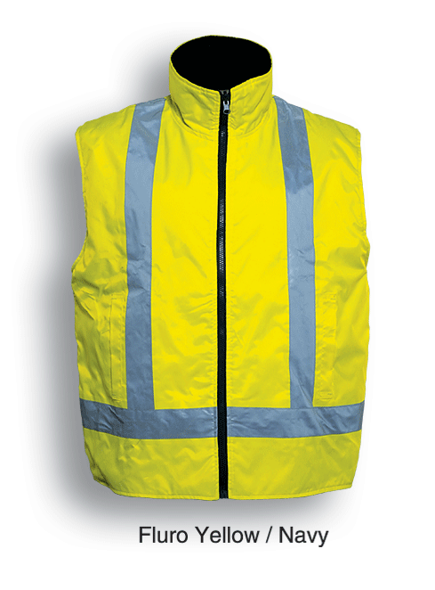Bocini Hi Vis Unisex Reversible Vest with Reflective Tape (BOCSJ0428)