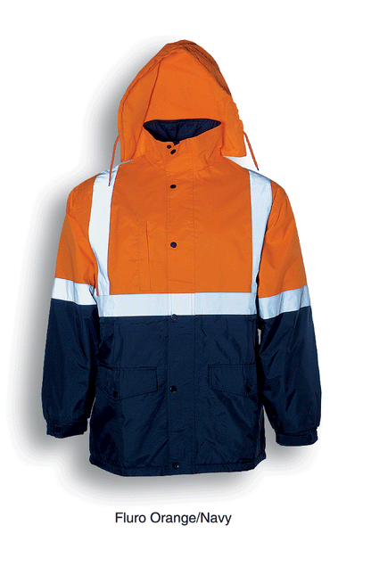 Bocini Hi Vis Unisex Polar Fleece Lined Jacket with Reflective Tape (BOCSJ0430)