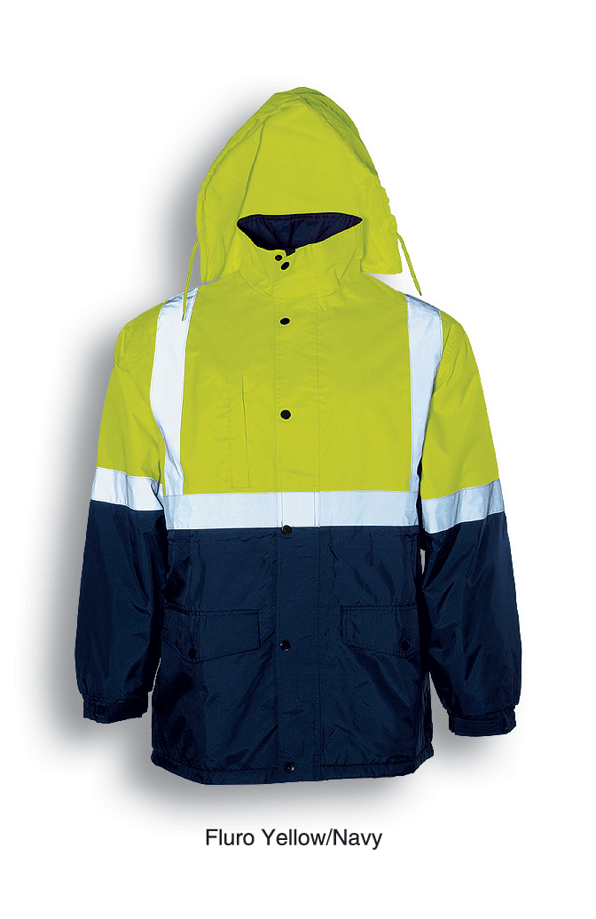 Bocini Hi Vis Unisex Polar Fleece Lined Jacket with Reflective Tape (BOCSJ0430)