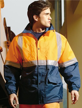 Bocini Hi Vis Unisex Polar Fleece Lined Jacket with Reflective Tape (BOCSJ0430)