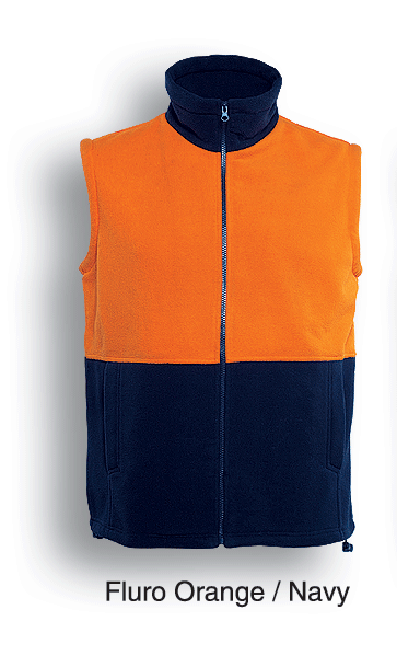 Bocini Hi Vis Unisex Polar Fleece Vest (BOCSJ0541)
