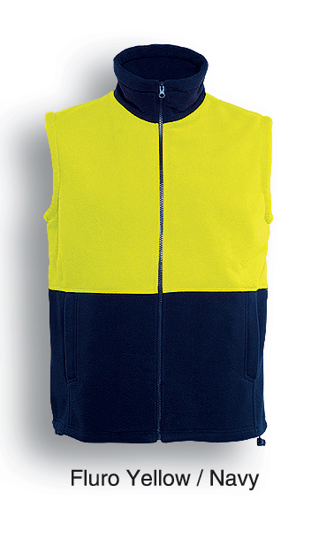 Bocini Hi Vis Unisex Polar Fleece Vest (BOCSJ0541)