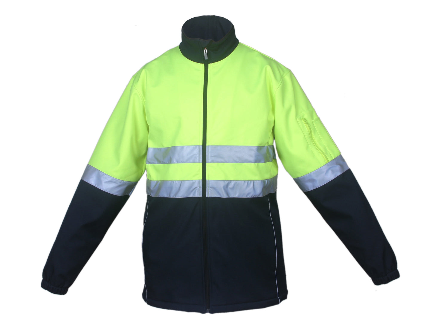 Bocini Hi Vis Unisex Soft Shell Jacket with Reflective Tape (BOCSJ1103)