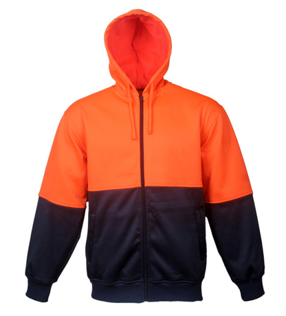 Bocini Hi Vis Unisex Full Zip Hoodie (BOCSJ1104)