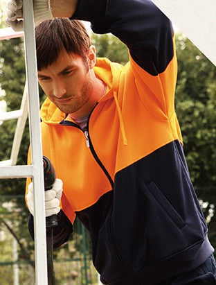 Bocini Hi Vis Unisex Full Zip Hoodie (BOCSJ1104)