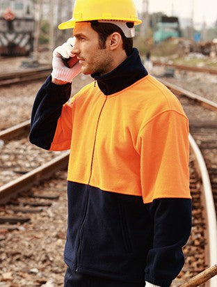 Bocini Hi Vis Unisex Full Zip Polar Fleece (BOCSJ1238)