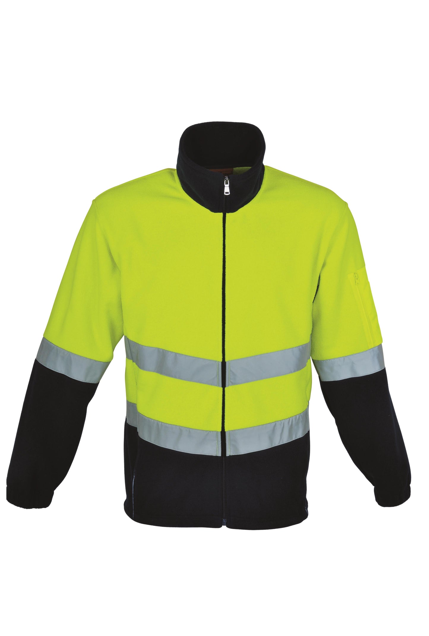 Bocini Hi Vis Unisex Full Zip Polar Fleece with Reflective Tape (BOCSJ1239)