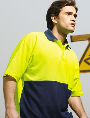 Bocini Unisex Hi Vis Polyface/Cotton Polo Short Sleeve (BOCSP0359)
