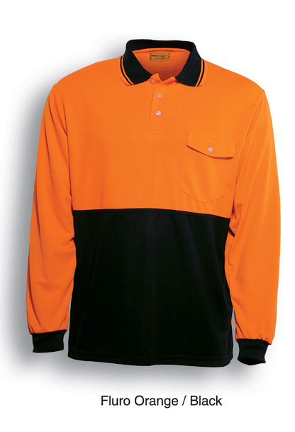 Bocini Unisex Hi Vis Safety Polo Long Sleeve (BOCSP0426)