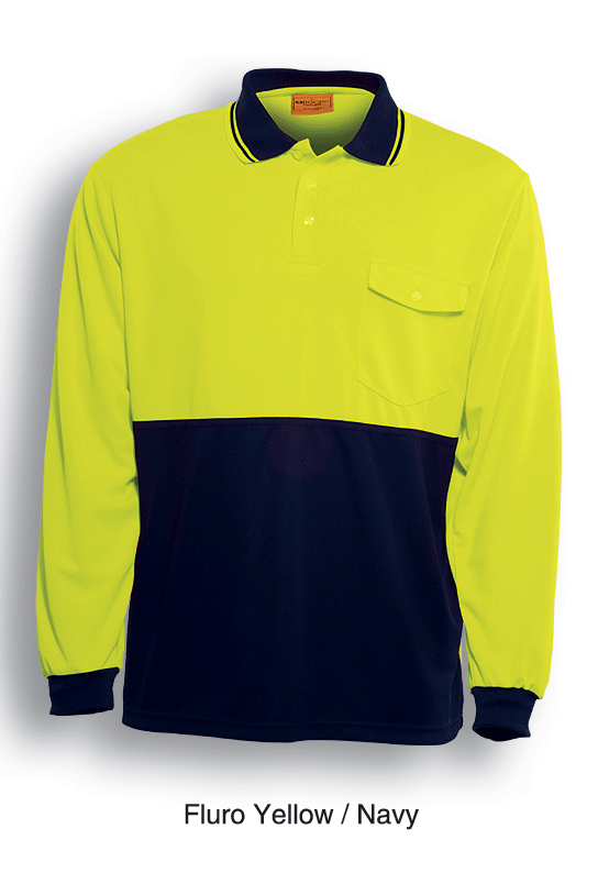 Bocini Unisex Hi Vis Safety Polo Long Sleeve (BOCSP0426)