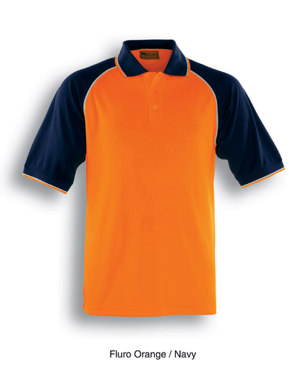 Bocini Unisex Hi Vis Raglan Sleeve Polo Short Sleeve (BOCSP0543)
