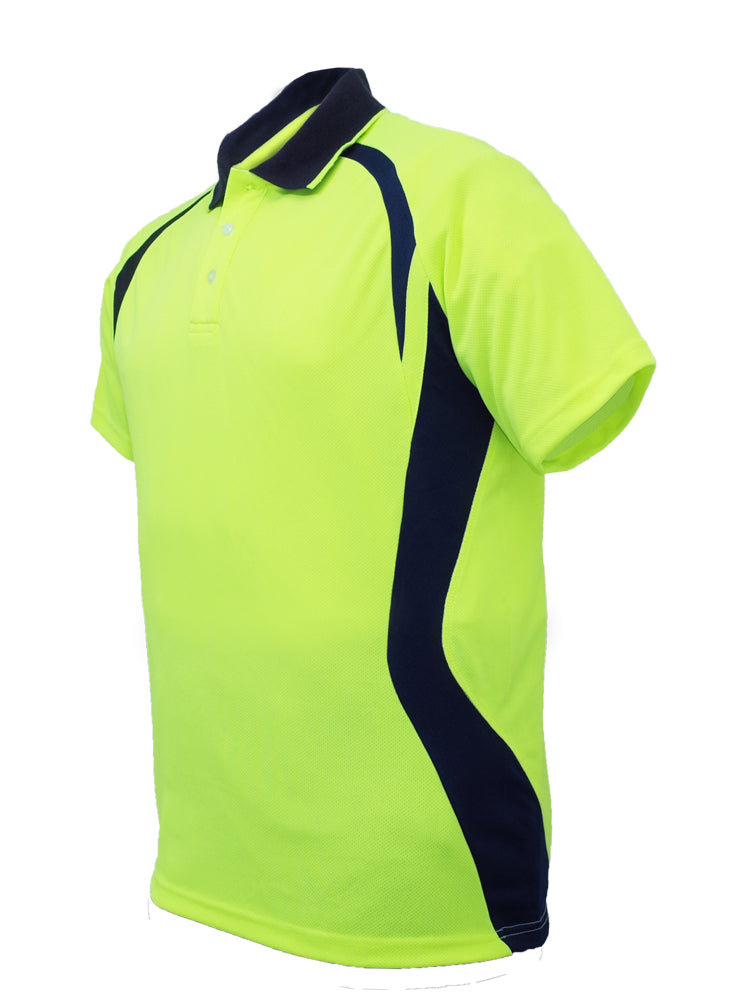 Bocini Unisex Hi Vis Panel Polo Short Sleeve (BOCSP0717)