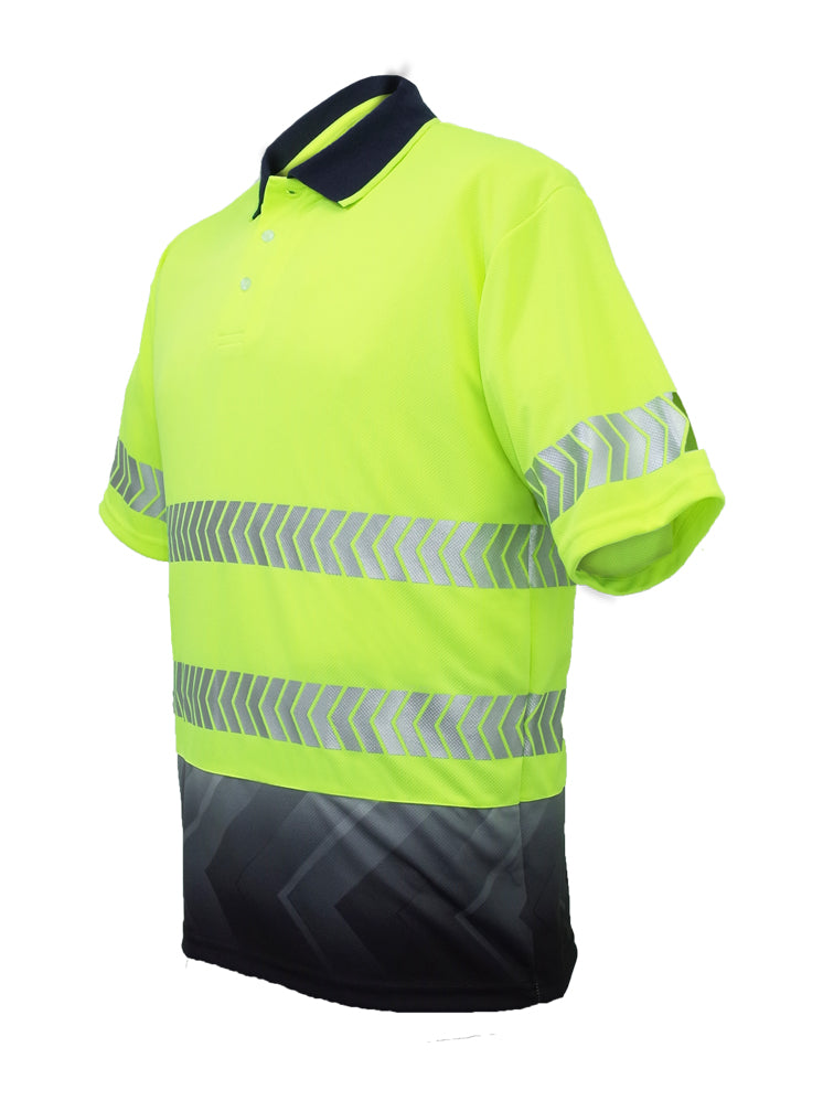 Bocini Unisex Hi Vis Sublimated Reflective Polo Short Sleeve (BOCSP0723)