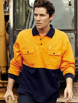Bocini Unisex Hi Vis Cotton Jersey Polo Long Sleeve (BOCSP1011)