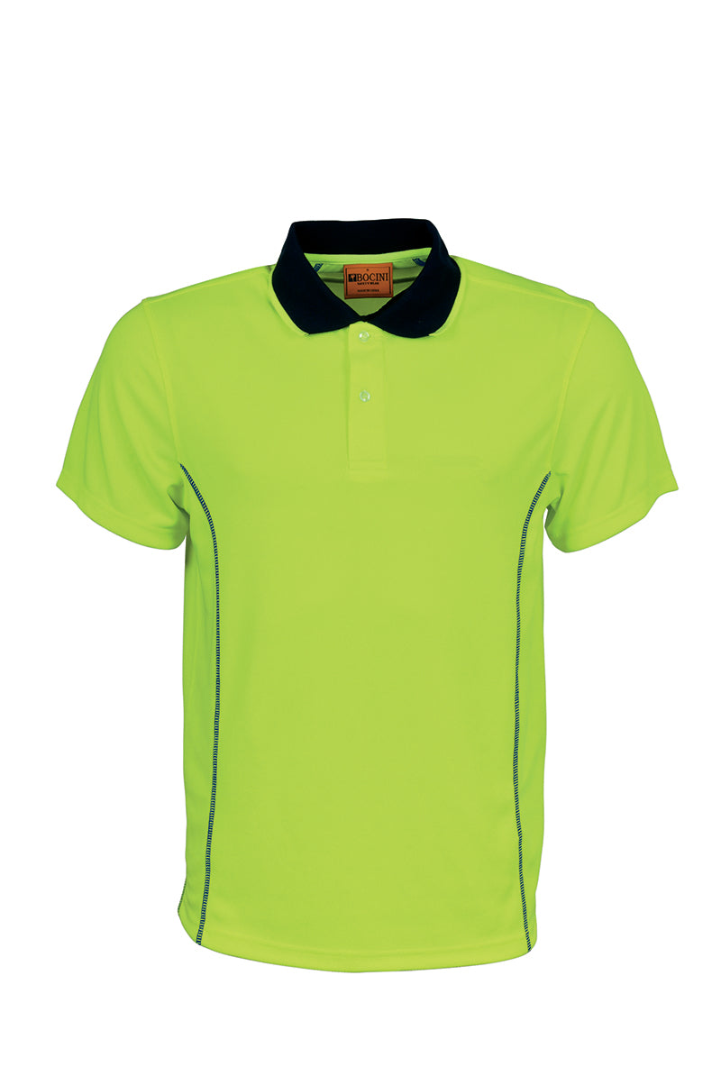 Bocini Unisex Hi Vis Stitch Essentials Polo Short Sleeve (BOCSP1241)