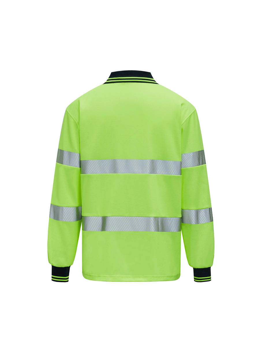 Bocini Hi Vis Center Panel Polo Long Sleeve (BOCSP2503)