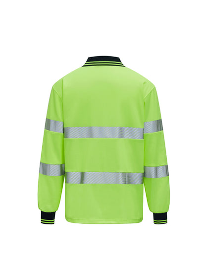 Bocini Hi Vis Center Panel Polo Long Sleeve (BOCSP2503)