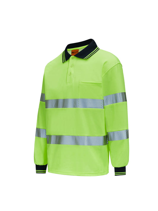 Bocini Hi Vis Center Panel Polo Long Sleeve (BOCSP2503)