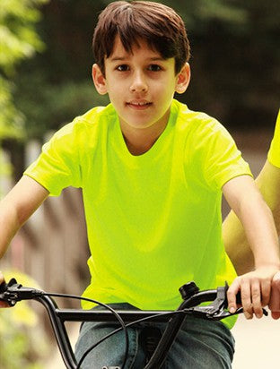 Bocini Hi Vis Kids Breezeway Plain Round Neck Tee (BOCST1248)