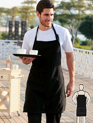 Bocini Cotton Drill Full Bib Apron with Pocket (BOCWA0396)